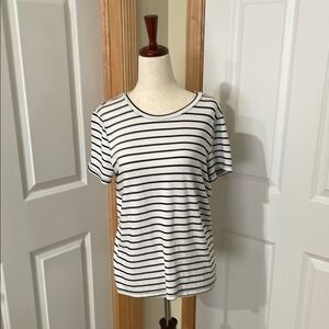 Liverpool black and white striped t shirt size M